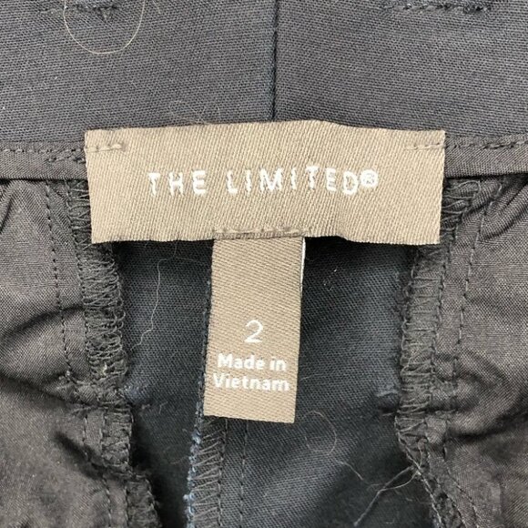 The Limited Navy Paper Bag Tie Waist Crop Pants Size 2 - Picture 6 of 7